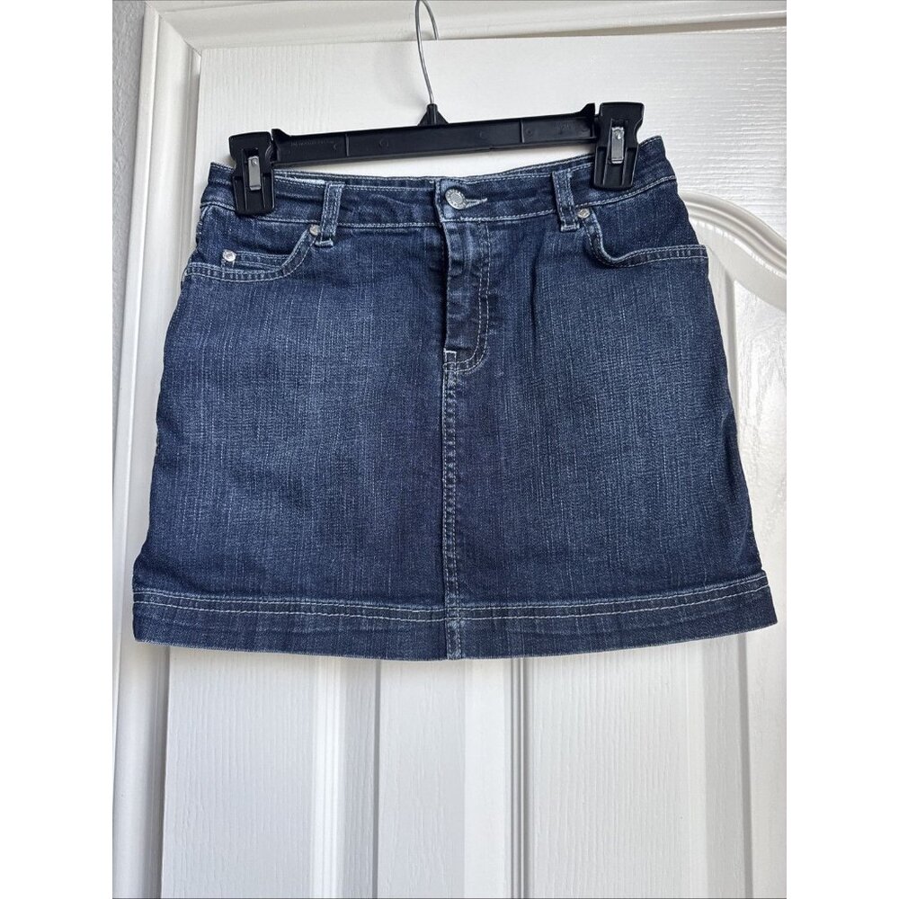 Lacoste Denim Distressed Mini Skirt Women's 34 Straight Short Y2k VTG